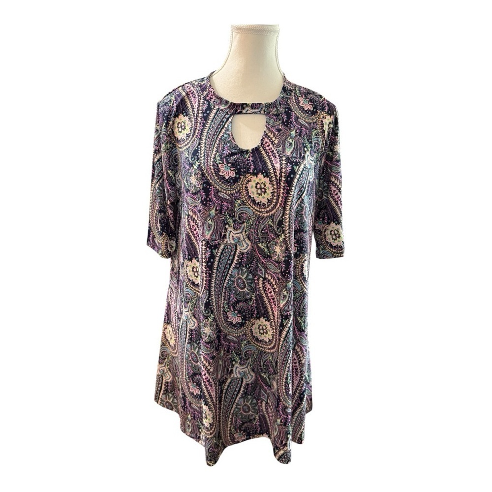 Hazel Paisley Print Keyhole Neck Blouse – Approx Size M